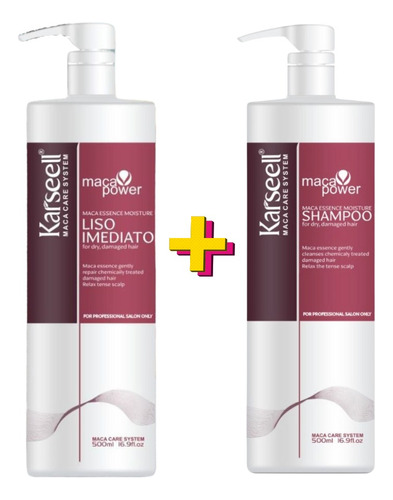 Escova Progressiva Liso Imediato Karseell + Shampoo 500ml