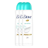 Kit 3 Desodorante Dove Sensitive S/perfume 150ml