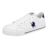 Tenis American Polo 2377 Color Blanco Para Joven Tx6