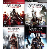 Jogos Assassins Creed 1 2 3 Brotherhood Revelations Ps3 Lote