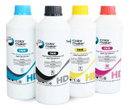 1 Litro De Tinta Hd Para Sublimar Sublimacion Colormake