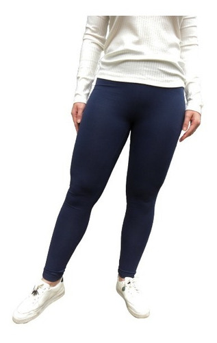 Calça Legging Básica Feminina Em Malha Com Elastano