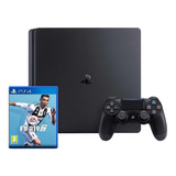 Sony Playstation 4 Slim 500gb Fifa 19 Bundle Cor  Preto Onyx