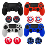 1 Capa Case Silicone Controle Para Ps4 Personalizado + Grips