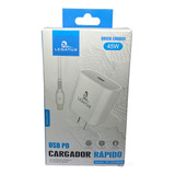 Cargador Para iPhone 11 12 13 14 Carga Rapida Usb-c + Cable Color Blanco