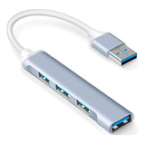 Hub Cabo Usb 3.0 Extensor 4 Portas Em Aluminio Hd Pen Drive