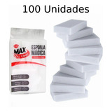 Kit 100 Esponja Mágica Limpeza Tira Manchas Melanina Bucha