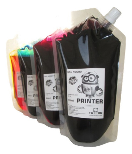 4 Tintas Compatible Para Canon G1110/2110/3110/4110 500ml