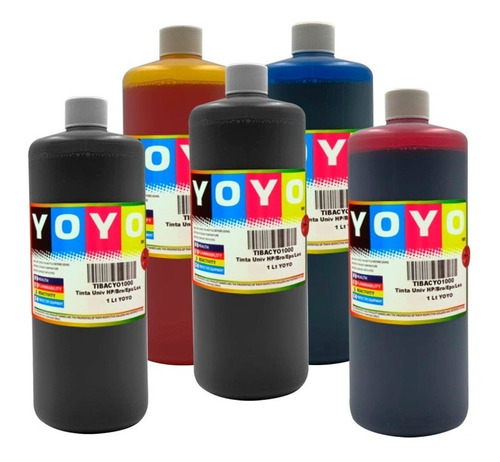 5 Lts Tinta Universal Uso Bro Canon Hp Epson Base Agua Yoyo