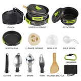 Kit De Cocina Para Acampar Con Ollas Y Estuche 15 Piezas