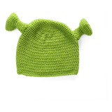 Gorro Sombrero De Shrek Color Verde Tejido Cosplay Disfraz