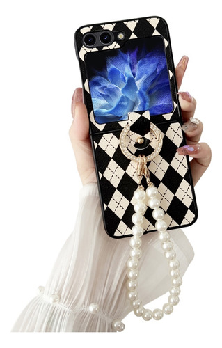 Suitable For Samsung Zflip5 Diamond Checkered Phone Case