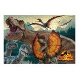 Quebra Cabeça 500 Pças Jurassic Park World Dinossauro Grande
