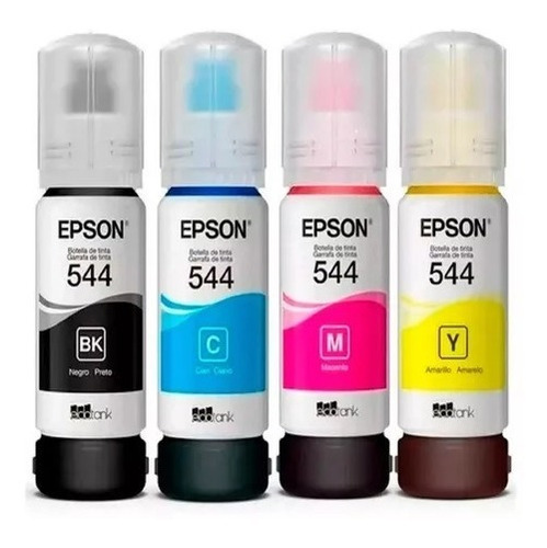 Pack 4 Botellas De Tinta Epson T544 L1110.l3110,l3150/ Todok