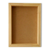 Cuadro A4 21x29,7cm Box Pino 30x14mm Con Vidrio