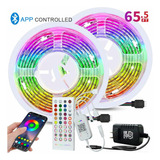 . Rgb5050 De Colores Bluetooth Tira Led 20 Metros Ritmo