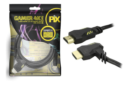 Cabo Hdmi Gamer 4k 60hz/2160p 3d Ultrahd Alta Resolução Pix