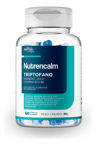 Triptofano 860mg Com 60 Cápsulas - Nutrencalm