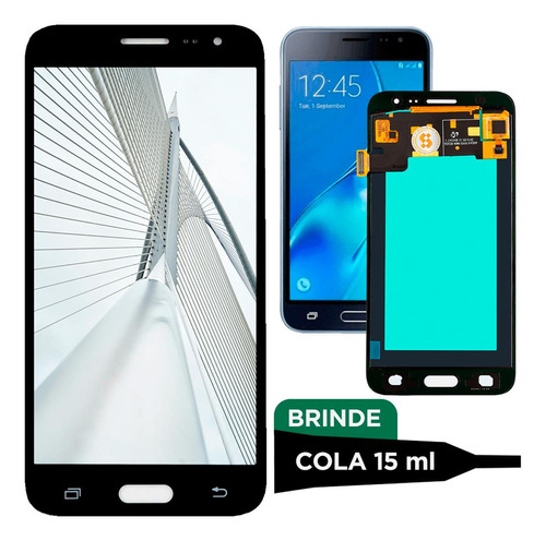 Tela Frontal Display Compatível Com J3 / J320 Oled + Cola