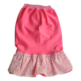 Vestido Roupa Pet Cães/gatos Femea Porte Medio Tam 10 Rosa