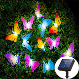 Decoración Al Aire Libre De Lámparas De Mariposa Solares