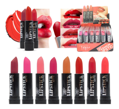 Set De 8 Labiales Mate Tejar Surtidos Maquillaje Kit Combo