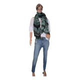 Indiastyle Pashmina Verde  Modelo Aurora Estampada