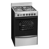 Cocina A Gas Longvie 13501xf 56cm Inox Cajón Parrilla