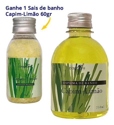 Kit De Sais E Espuma De Banho Capim Limão P/ Hidromassagem