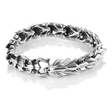 Pulsera De Plata De Ley 925 Para Hombre, Cadena Gótica Con F