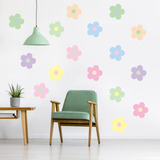 A1diee 16 Pegatinas De Pared Con Flores Lindas Estéticas En 