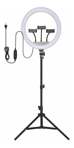 Iluminação High Light Grande 36cm 14pol Tiktok Youtube Video Cor Da Estrutura Preto Cor Da Luz Branco-frio 110v/220v