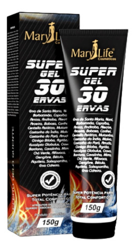  Super Gel 30 Ervas Massageador 150g Marylife Para Dores Tipo De Embalagem Bisnaga