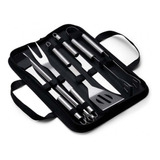 Kit P/ Churrasco 9 Peças Em Aço Inox Para Presente