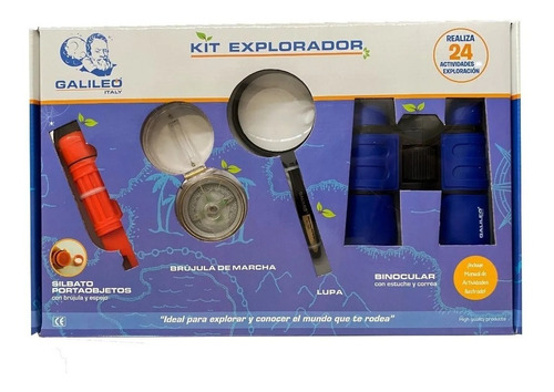 Kit Explorador Galileo Binocular Brujula Lupa Kit102 Rayuela