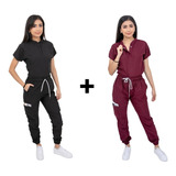 Pijama Quirúrgica Dama Mao Jogger Antifluido 2 Juegos