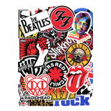 50 Calcomanías Stickers Musica Bandas Rock Punk Vintage Pvc