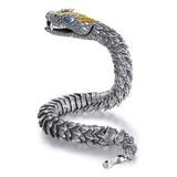 Pulsera King Snake Hecha A Mano En Plata De Ley