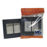 Placa P/ 6 X Modulo Clean Preto Fosco 4x4 Margirius