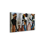 Quadro Decorativo Africana Black Fundo Abstrato Taman/ Médio