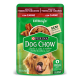 Alimento Dog Chow Salud Visible Sin Colorantes Para Perro Adulto Todos Los Tamaños Sabor Carne En Sobre De 100g