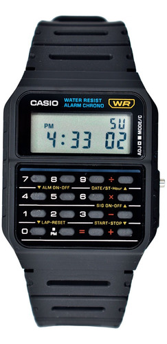 Reloj Casio Calculadora Color Negro Ca-53w-1z