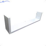 1 Prateleira Nicho U 60x10 Mdf Branco Banheiro Decorativo