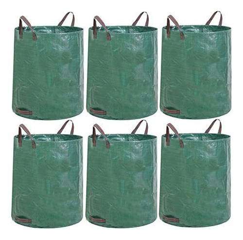 Bolsas De Jardín Reutilizables Jeria 6-pack 72 Gal, Asas