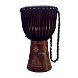 Djembe Africano 12 X 23 Parche Piel Tallado A Mano