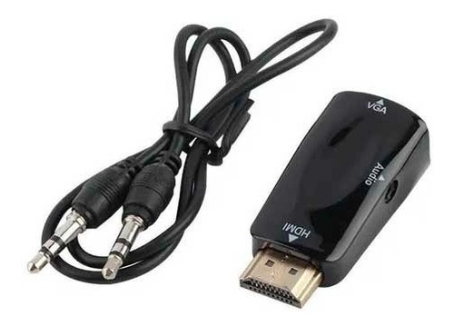 Adaptador Conversor Hdmi Macho A Vga Hembra Full Hd + Audio