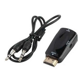 Adaptador Conversor Hdmi Macho A Vga Hembra Full Hd + Audio