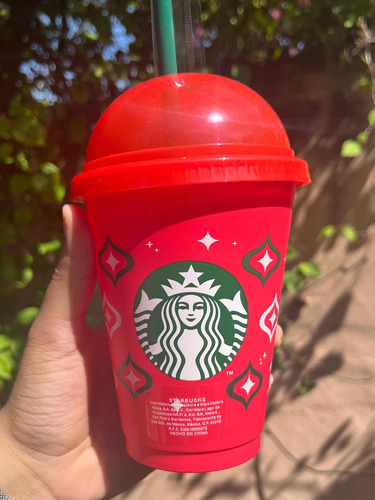 Vaso Rojo Coleccionable Starbucks Xmas Navidad Frío