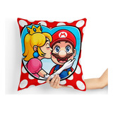 Souvenir Almohada Almohadon + Funda 40x40 Cm Mario Bros