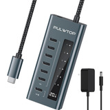 Pulwtop Usb C Hub Para Computadora Portátil, 7 En 1 10 Gbps 